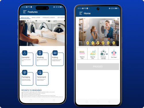 The Laundry Machine app mockup
